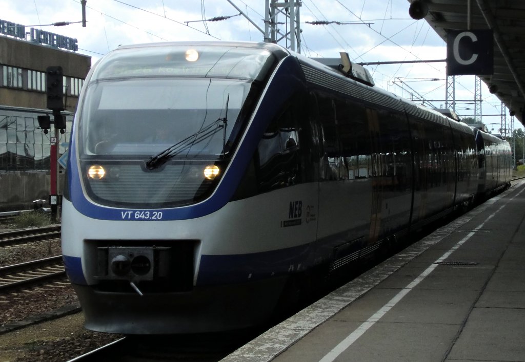 Der VT 643.20 der NEB in Berlin Lichtenberg am 10.8.2011