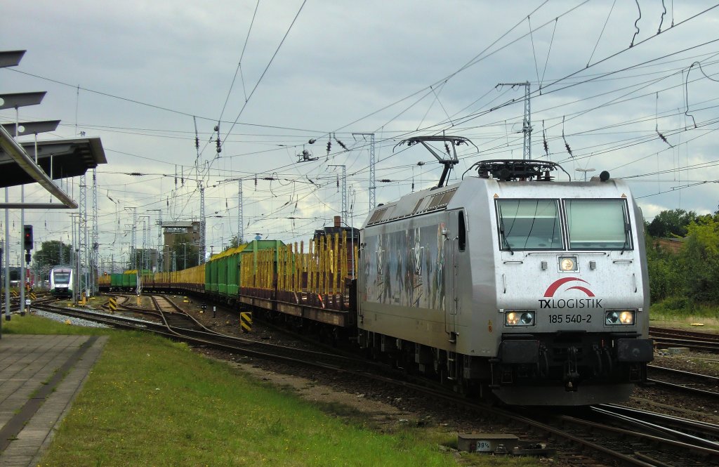 Die 185 540 in Rostock am 26.7.2011