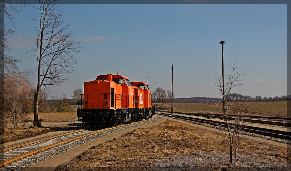 203 122 (BBL 09) und 203 148 (BBL 07) abgestellt in Möllenhagen am 16.03.2016