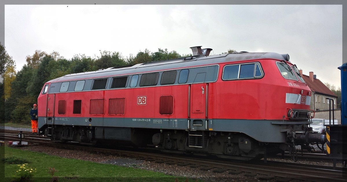 218 479 als Schrottlok in Espehain am 16.10.2013
