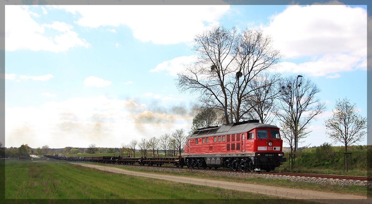 233 510 bei Kargow am Sportplatz in Richtung Möllenhagen fahrend am 21.04.2016