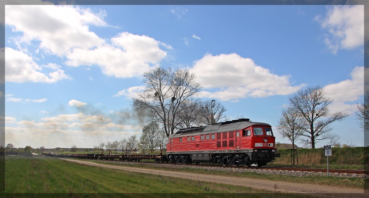 233 510 bei Kargow am Sportplatz in Richtung Möllenhagen fahrend am 21.04.2016