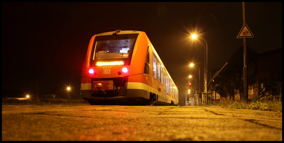 623 017 als RE 4 in Torgelow am 14.09.15