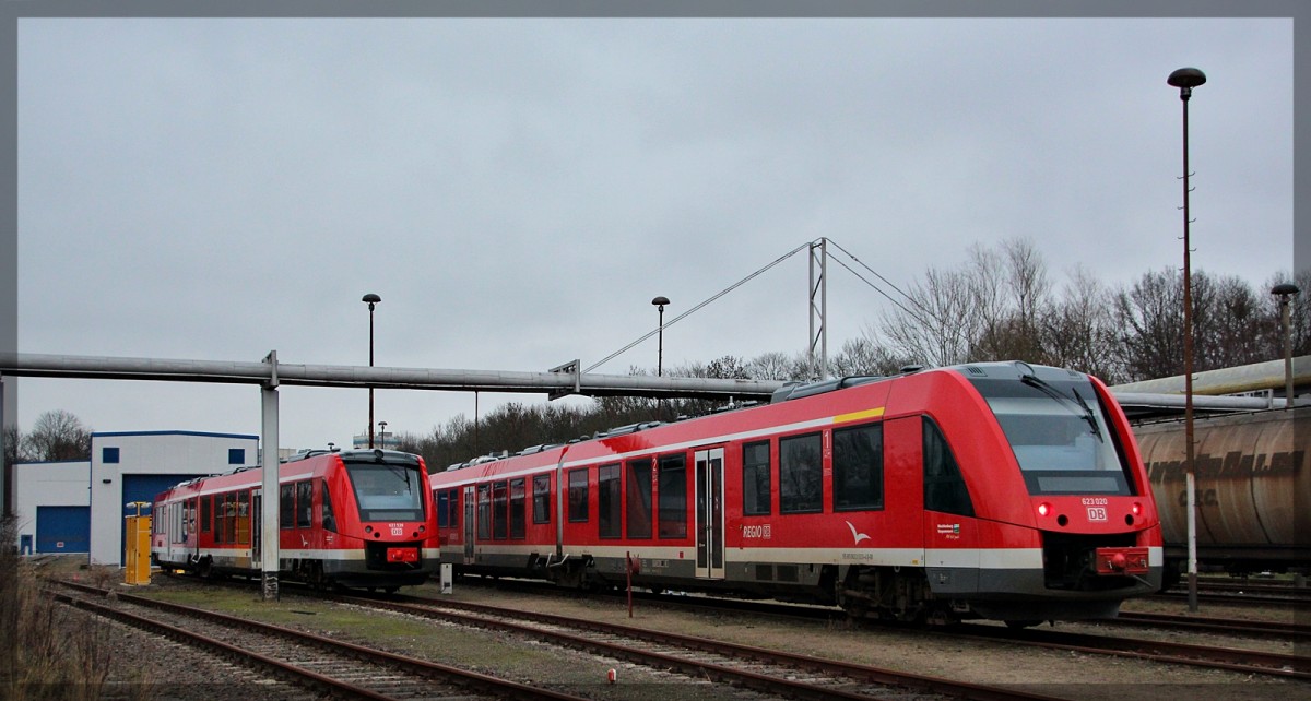 623 020 und 623 026 abgestellt im IAB Neubrandenburg am 14.12.2015