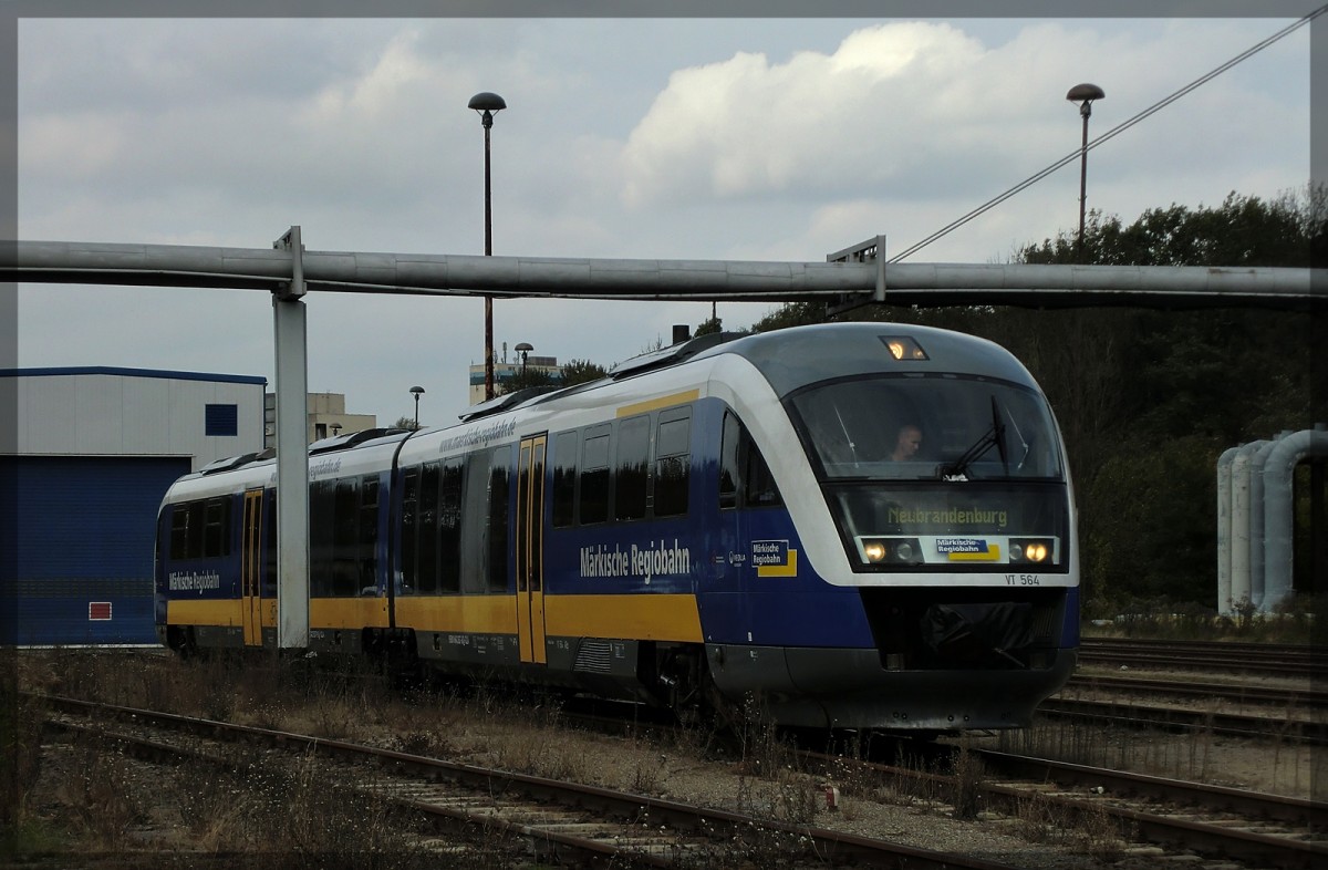 642 337 der Ostseelandverkehr GmbH / Märkische Regiobahn am 05.10.2011 im IAB Neubrandenburg.