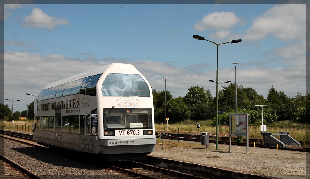 670 006 der EGP am 20.06.2014 in Pritzwalk als RB