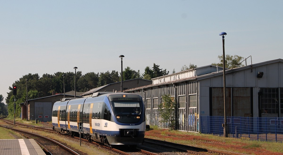 Der VT 733 kommt von Berlin-Lichtenberg um in die Pause in Basdorf zu gehen. 22.5.2014