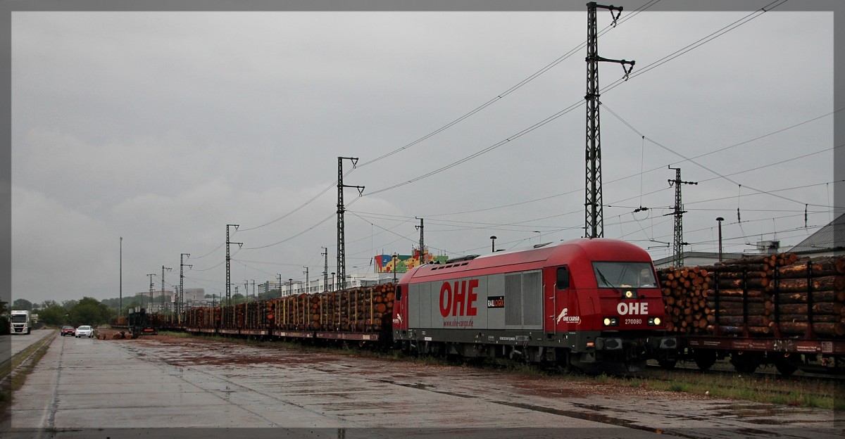 OHE 223 101  270080  in Neubrandenburg bei Rangierarbeiten am 28.05.2015