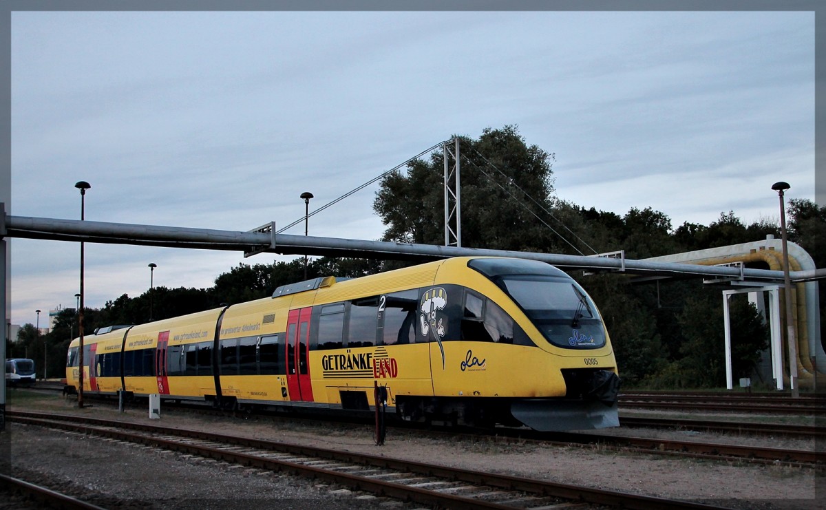 Ostseelandverkehr GmbH VT 0005 abgestellt im IAB Neubrandenburg am 14.09.2013