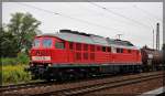 232 489 (MEG 315) der MEG bei der Durchfahrt in Leipzig - Thekla am 19.08.2015