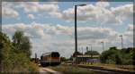 Die 264 005 von Locon abgestellt ihrem Zug in Kleeth am 10.06.2015