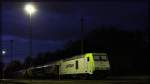 285 111 am Abend des 26.04.2015 in Neubrandenburg in der Industrie und Anschlußbahn.