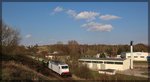 285 107 der ITL/Captrain bei Gleisbauarbeiten in Neubrandenburg am 06.04.2016