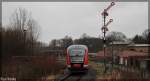 642 186 bei Ausfahrt aus dem Hp Inselstadt Malchow am 10.01.2015