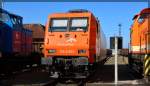 145 082 (145 CL 002) von EKO abgestellt in Stralsund (Hafen) am 17.03.2016