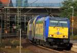 146 519 (Captrain - hier als Metronom) in Hamburg Harburg am 2.11.2012!