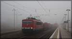 155 195 (MEG 704) in Neustrelitz Hbf am 02.11.2015 in Richtung Rostock fahrend 