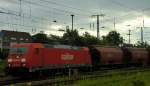 Die 185 211 mit einem Gz in Neubrandenburg am 16.7.2011