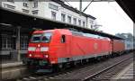 185 001 in Ludwigslust in Richtung Berlin fahrend am 19.09.2015