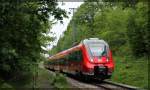 Der 442 341 bei Ausfahrt aus Neubrandenburg Richtung Neustrelitz am 23.05.2015