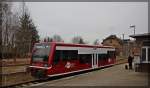 EGP/HANS VT 504 006 (504 002) bei der Pause im Bahnhof Mirow am 18.03.2016