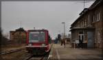 EGP/HANS VT 504 006 (504 002) bei der Einfahrt in den Bahnhof Mirow am 18.03.2016