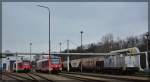 623 020 + 623 026 und 293.01 ( 293 512 ) abgestellt im IAB Neubrandenburg am 14.12.2015
