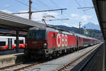 eisenbahn/887179/1293-051-am-02072025-mit-dem 1293 051 am 02.07.2025 mit dem RJX 68 in Innsbruck Hbf